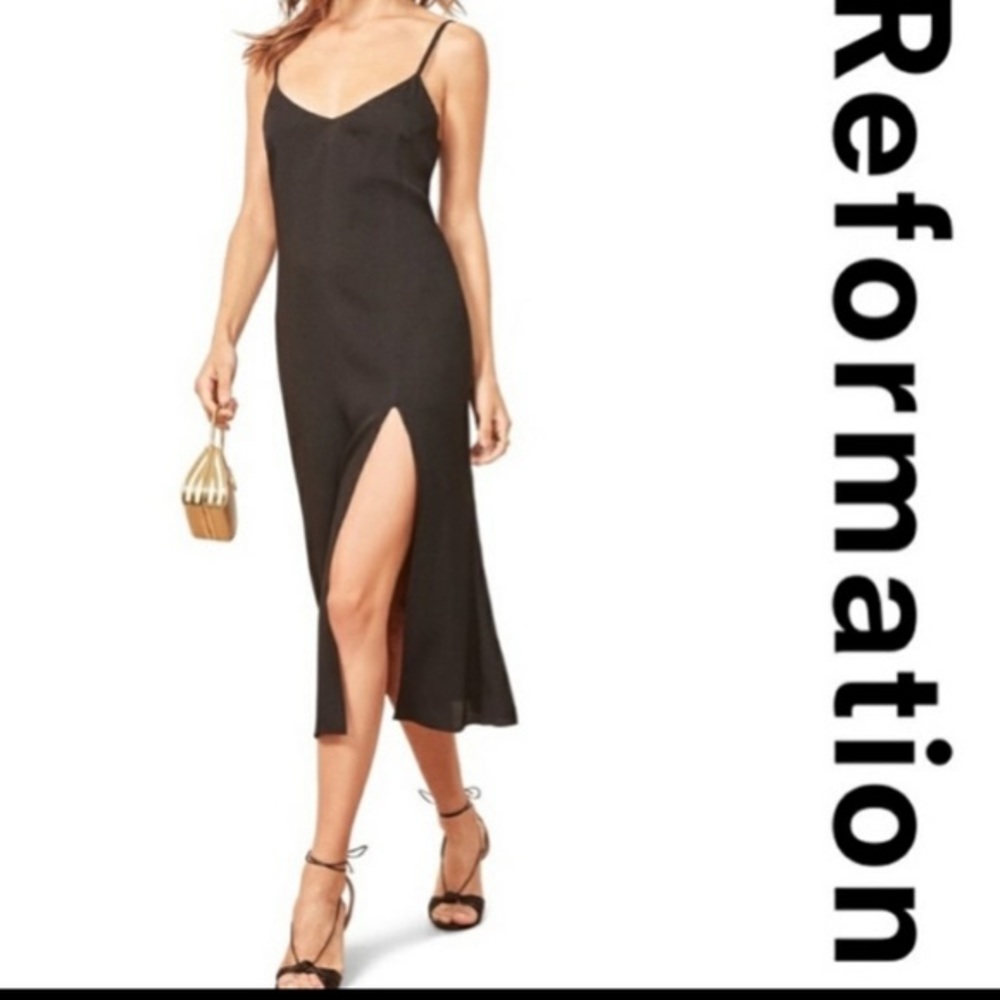 New Reformation Linen Midi Dress